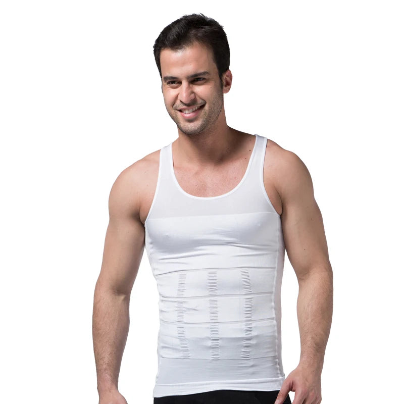 Men's Compression Slimming Tank Top Tummy control and shaping for a toned look, perfect for workouts. - Vitaléaa